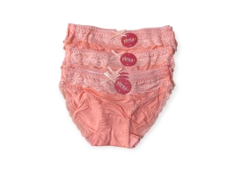 Quần lót Cotton ren Elena - Lốc 10 Hồng